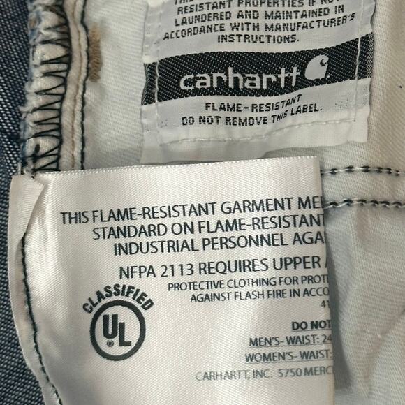 Carhartt Men's Fire-Resistant Blue Jeans NFPA 2112 Cat 2 Relaxed Fit 40X32 - Picture 7 of 11